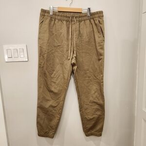 Banana Republic Men's Travel Jogger Pants – Brown | Size L | Drawstring Pull-On